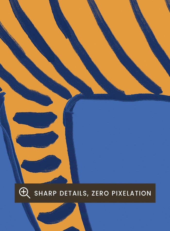 The Art Concept - Stylized Blue Tiger Art Print_Sugar & Canvas_The Art Concept