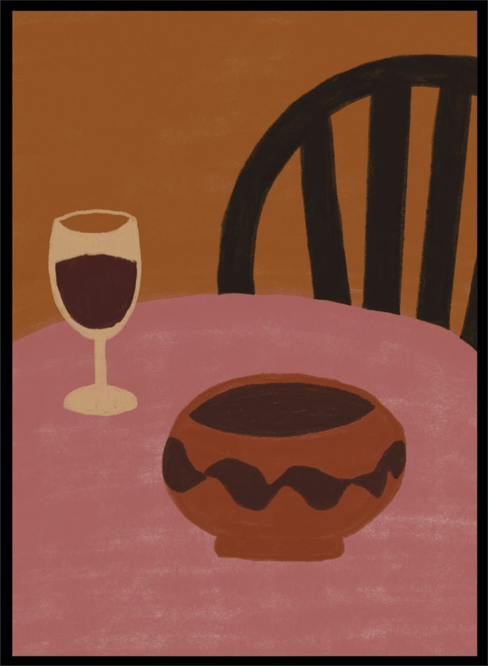 The Art Concept - Warm Dining Still Life Art Print_Sugar & Canvas_The Art Concept