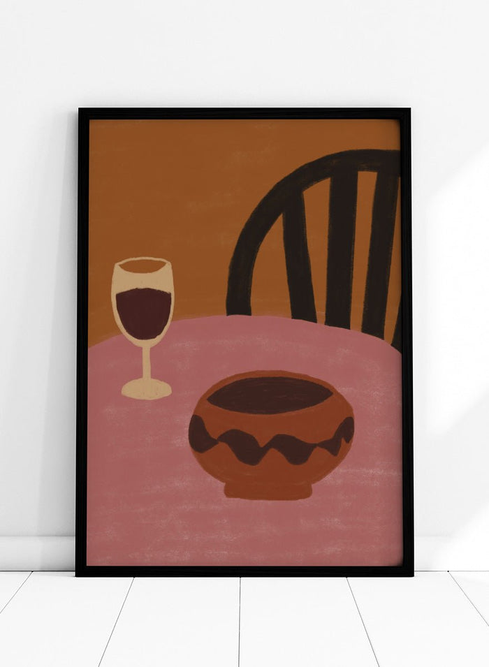 The Art Concept - Warm Dining Still Life Art Print_Sugar & Canvas_The Art Concept