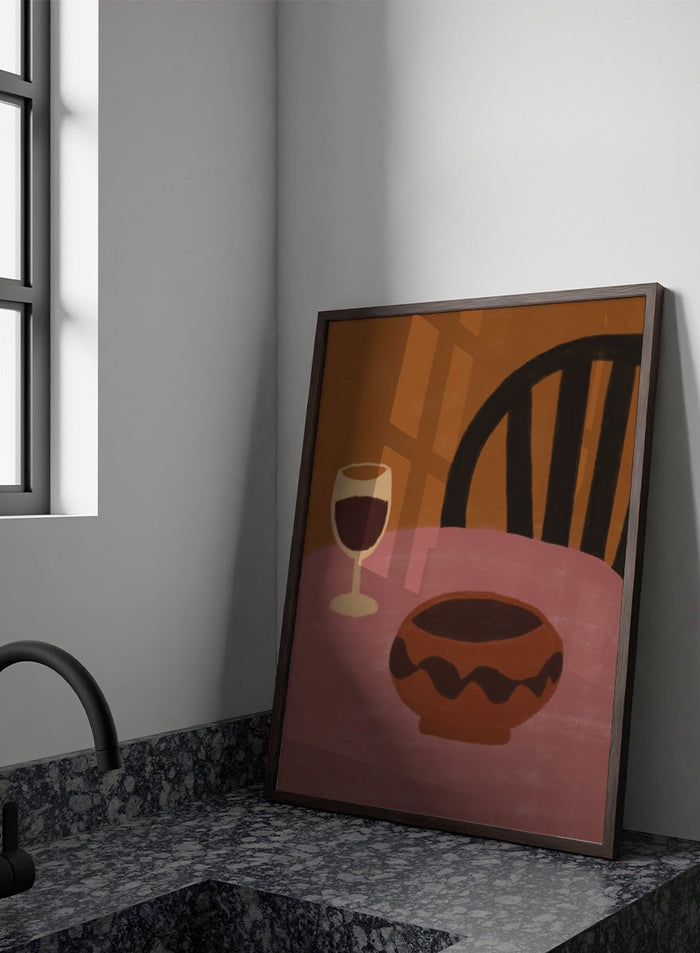 The Art Concept - Warm Dining Still Life Art Print_Sugar & Canvas_The Art Concept