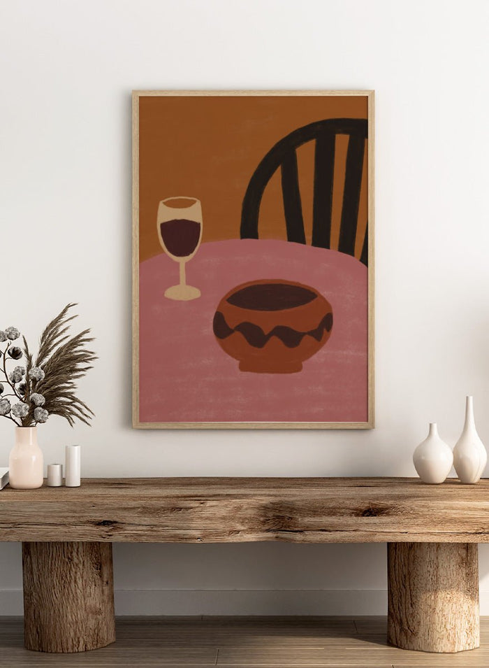 The Art Concept - Warm Dining Still Life Art Print_Sugar & Canvas_The Art Concept