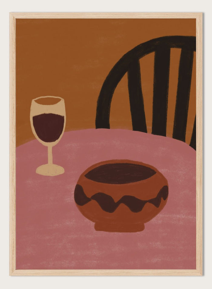 The Art Concept - Warm Dining Still Life Art Print_Sugar & Canvas_The Art Concept
