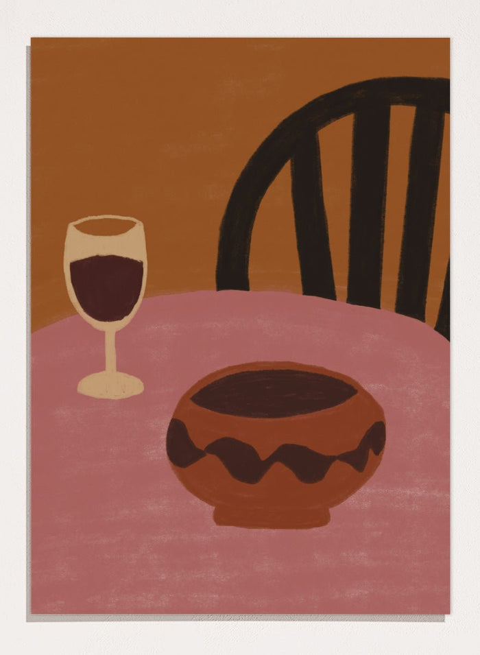 The Art Concept - Warm Dining Still Life Art Print_Sugar & Canvas_The Art Concept