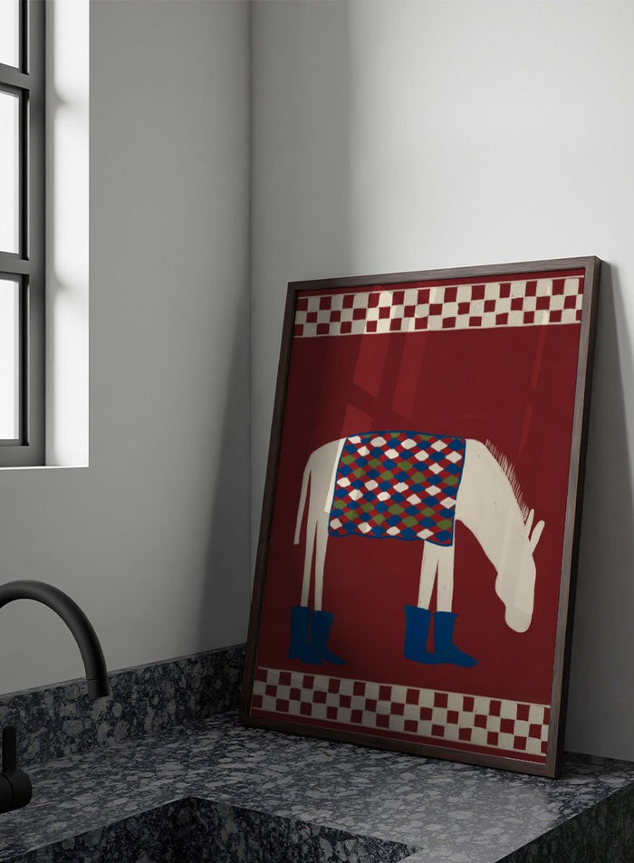 The Art Concept - Whimsical Donkey In Boots Art Print_Sugar & Canvas_The Art Concept