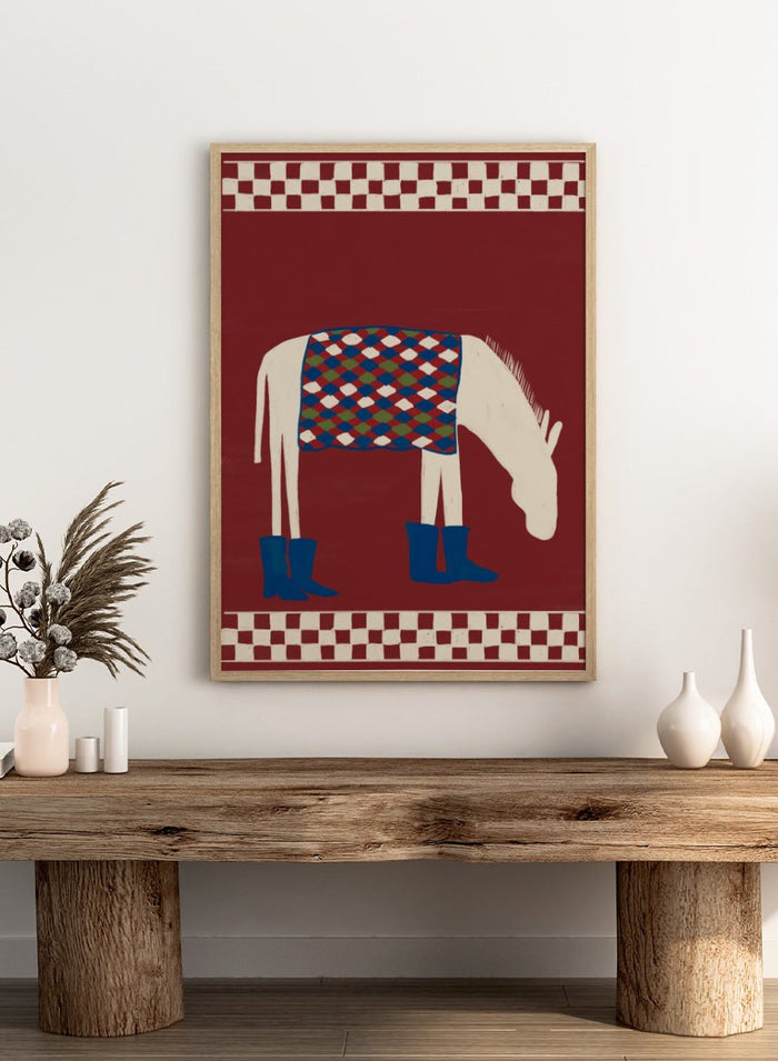 The Art Concept - Whimsical Donkey In Boots Art Print_Sugar & Canvas_The Art Concept