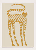 The Art Concept - Whimsical Striped Cat Art Print_Sugar & Canvas_The Art Concept