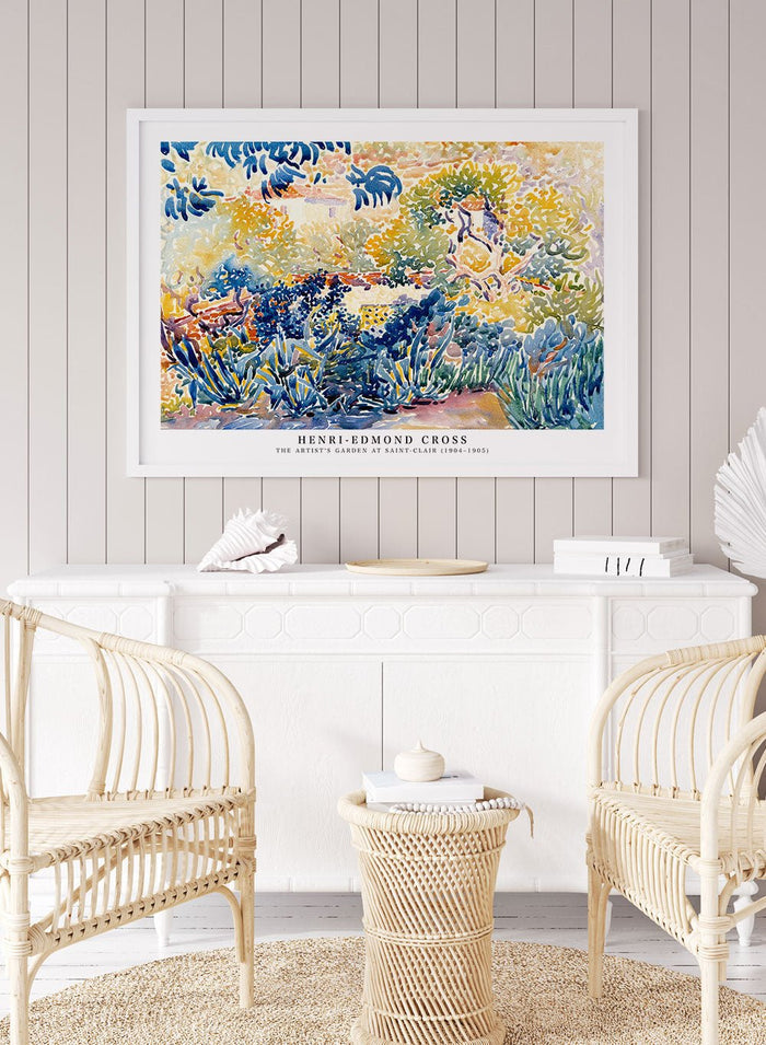 The Artist's Garden at Saint - Clair by Henri - Edmond Cross Print_Sugar & Canvas
