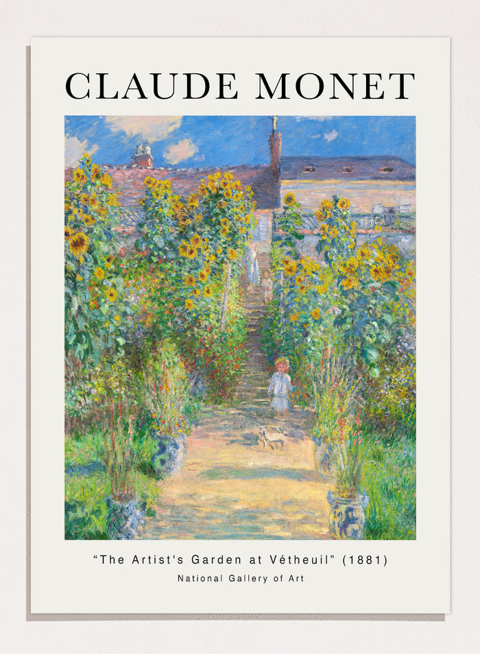 The Artist's Garden at Vétheuil 1881 by Monet Print