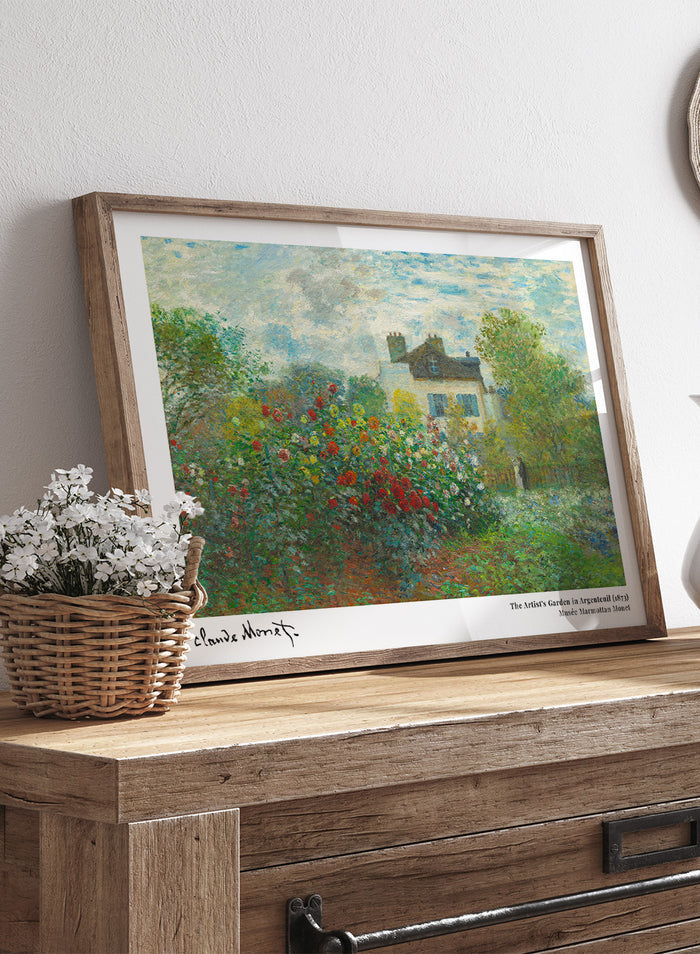 The Artist's Garden in Argenteuil 1873 by Monet Print #N34