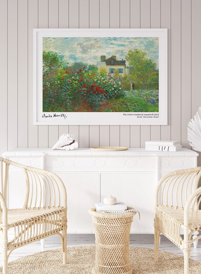 The Artist's Garden in Argenteuil 1873 by Monet Print N34_Sugar & Canvas