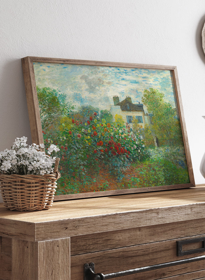 The Artist's Garden in Argenteuil 1873 by Monet Print #N34B