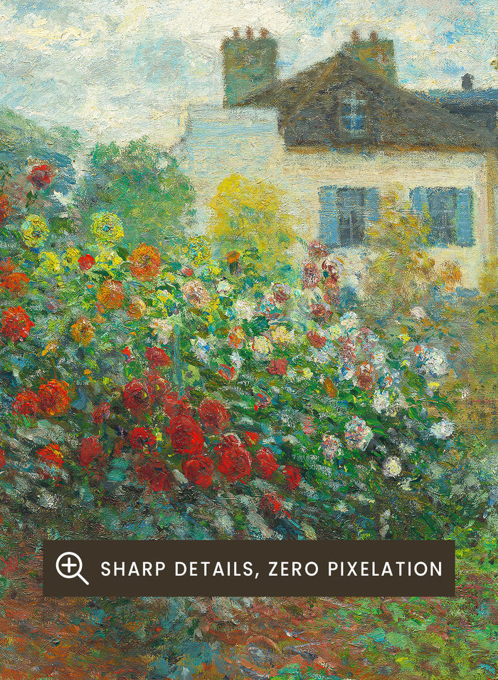 The Artist's Garden in Argenteuil 1873 by Monet Print #N34B