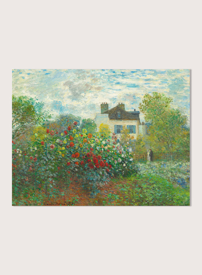 The Artist's Garden in Argenteuil 1873 by Monet Print #N34B
