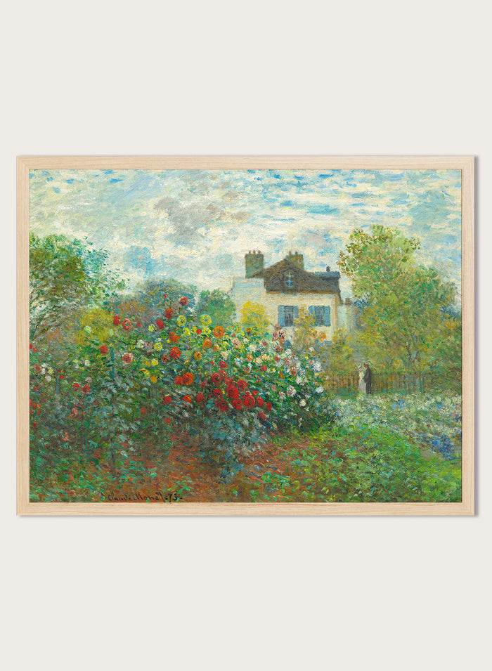 The Artist's Garden in Argenteuil 1873 by Monet Print #N34B