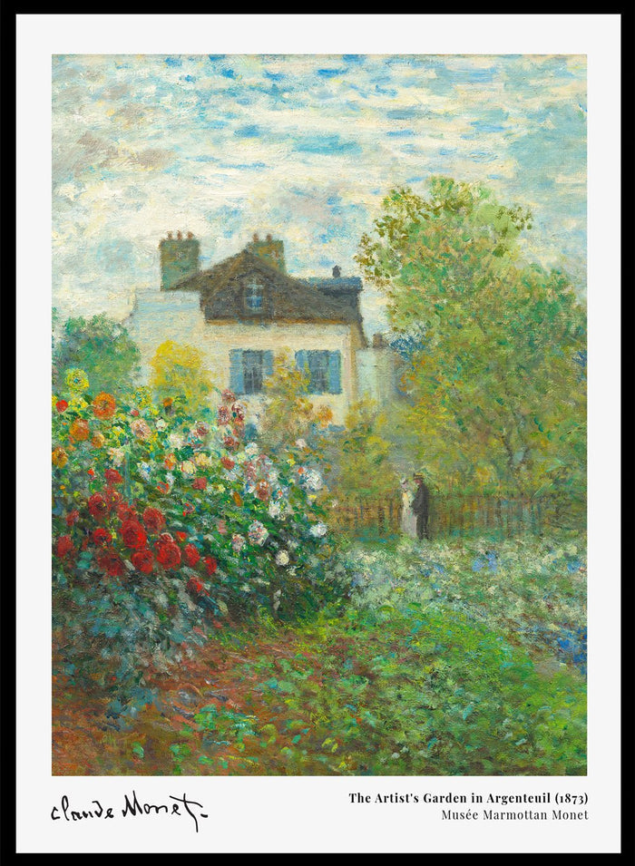 The Artist's Garden in Argenteuil 1873 by Monet Print_Sugar & Canvas