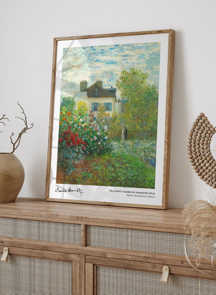 The Artist's Garden in Argenteuil 1873 by Monet Print