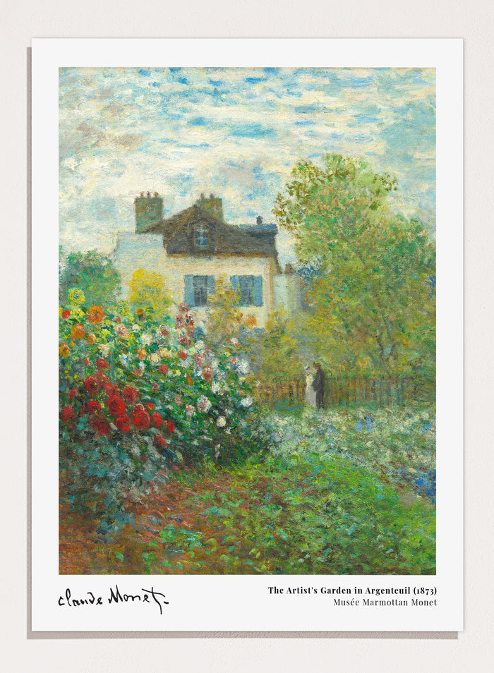 The Artist's Garden in Argenteuil 1873 by Monet Print