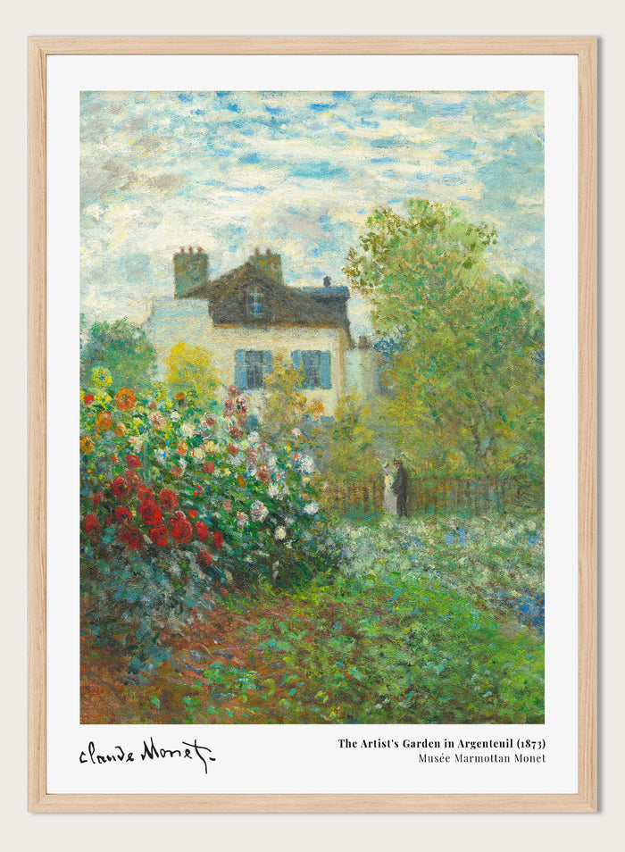 The Artist's Garden in Argenteuil 1873 by Monet Print