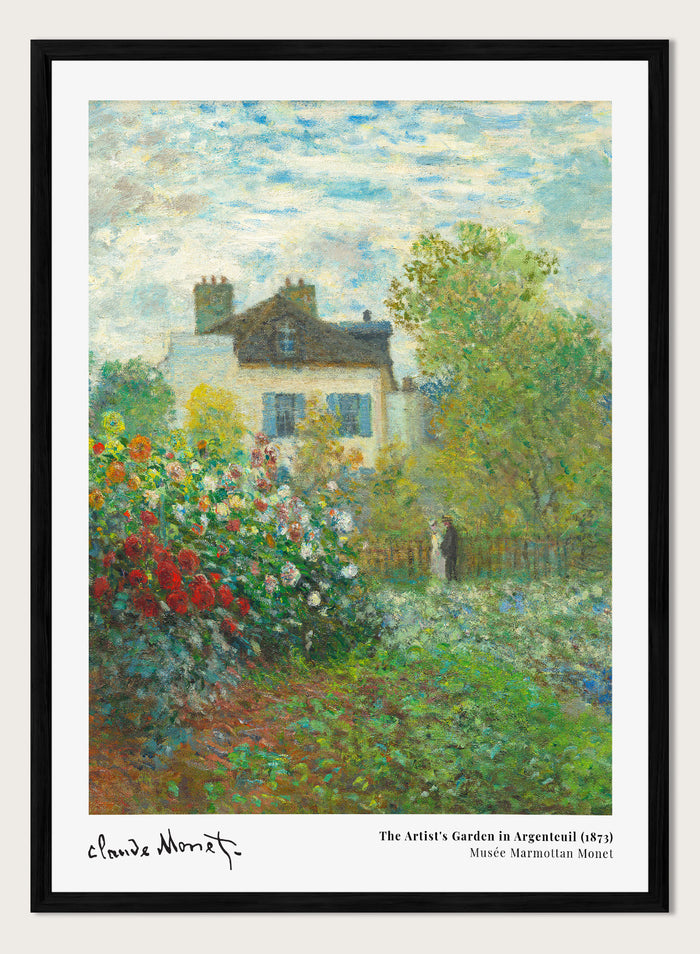 The Artist's Garden in Argenteuil 1873 by Monet Print