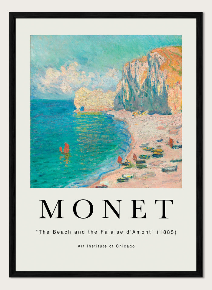 The Beach and the Falaise d'Amont by Monet Print