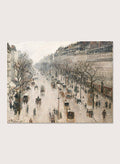 "The Boulevard Montmartre on a Winter Morning" Art Print_Sugar & Canvas_Camille Pissarro