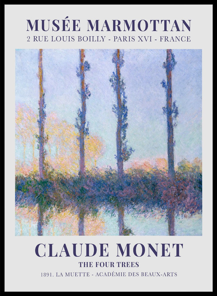 The Four Trees 1891 by Monet Print_Sugar & Canvas