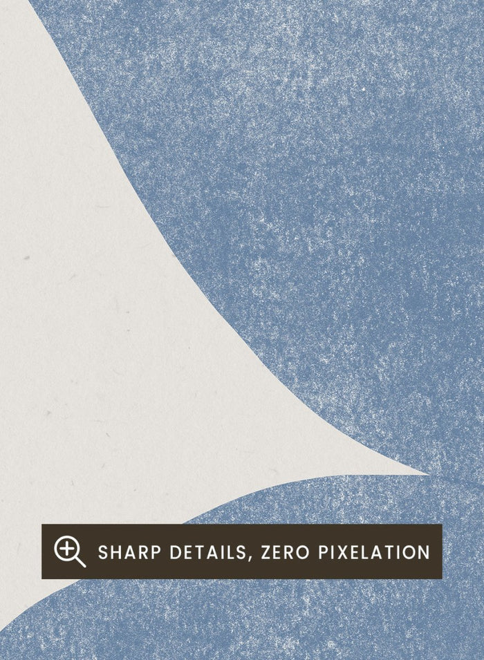 Blue Symmetry by The MIUUS Studio is a modern abstract art print exploring balance, minimal form, and texture. Officially licensed fine art poster with optional framing.