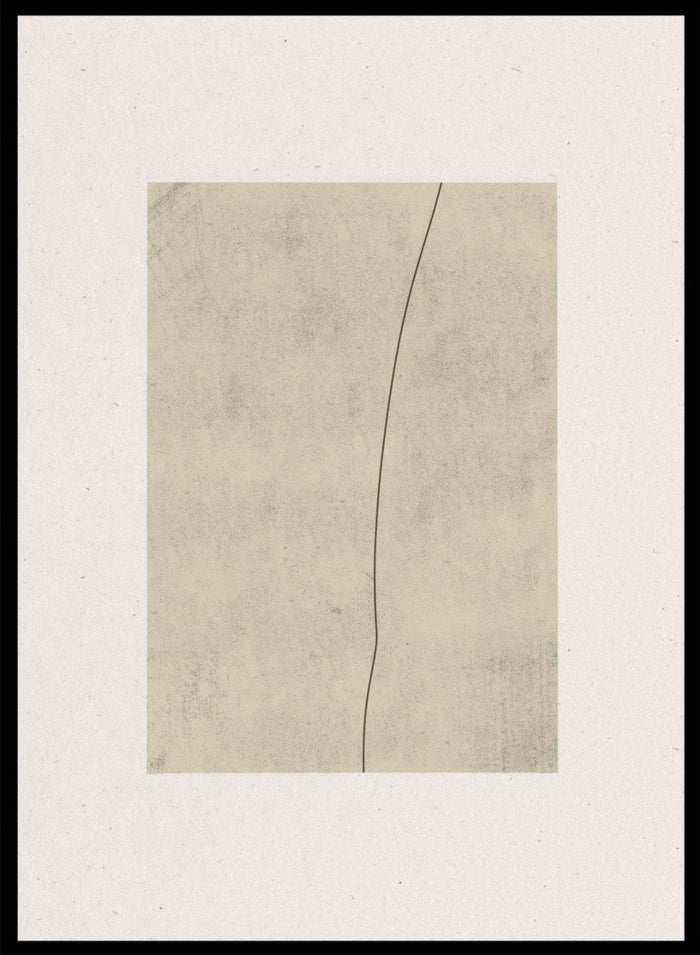 Minimalist abstract line art print by The MIUUS Studio. Modern beige wall art poster featuring soft textures, neutral tones, and contemporary simplicity.