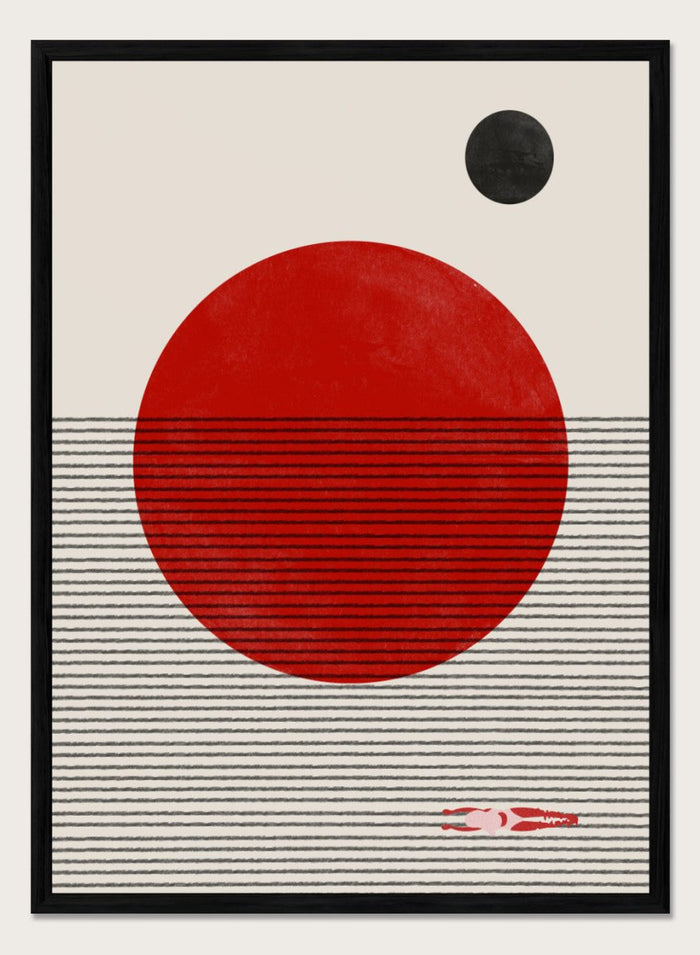 A4/8x12 inches (Framing Available) / Black Wood Frame