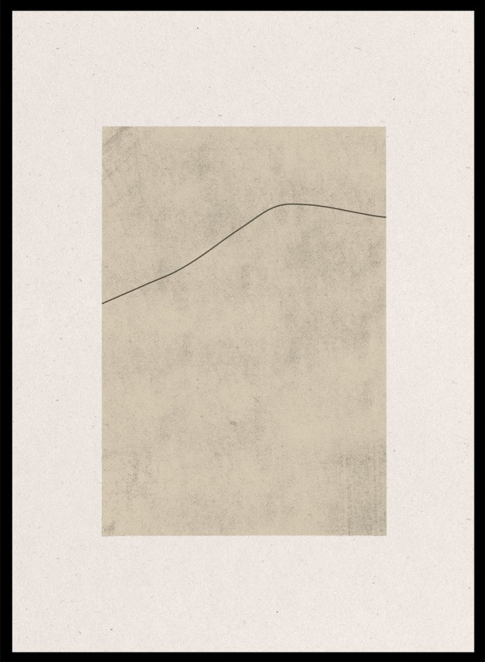 Minimal abstract line art print by The MIUUS Studio. Neutral beige wall art poster with modern graphic design, soft texture, contemporary abstract art print.