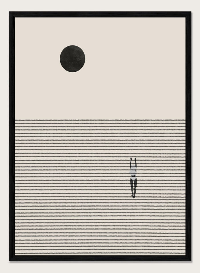 A4/8x12 inches (Framing Available) / Black Wood Frame