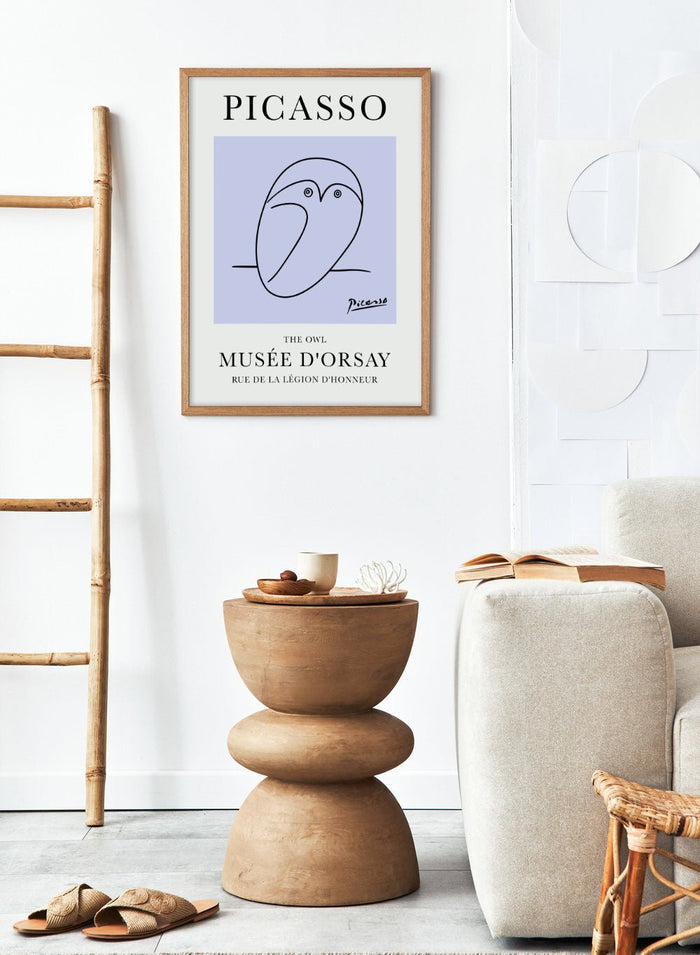 The Owl Line Drawing by Pablo Picasso Print_Sugar & Canvas