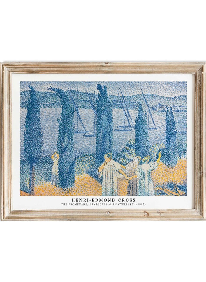 The Promenade (Landscape with Cypresses) by Henri-Edmond Cross Print_Sugar & Canvas_Henri-Edmond Cross