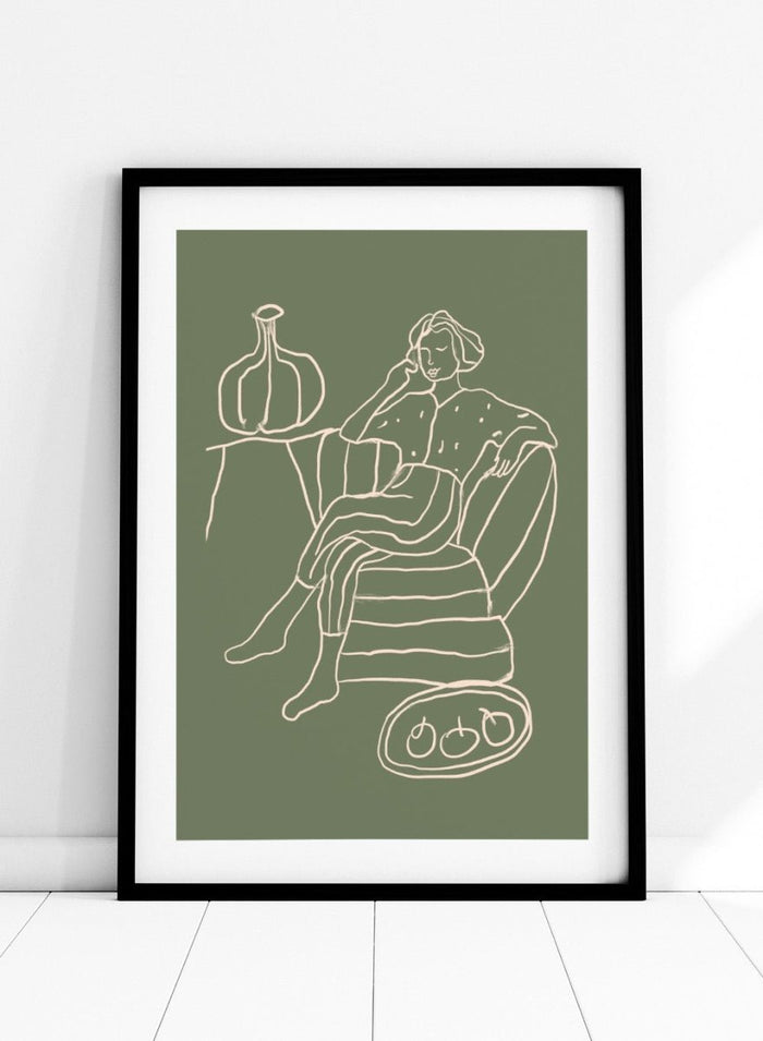 'The Recline' Aesthetic Art Print_Sugar & Canvas_Sugar & Canvas