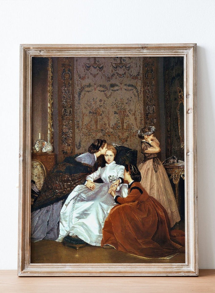 "The Reluctant Bride" Art Print_Sugar & Canvas_Auguste Toulmouche