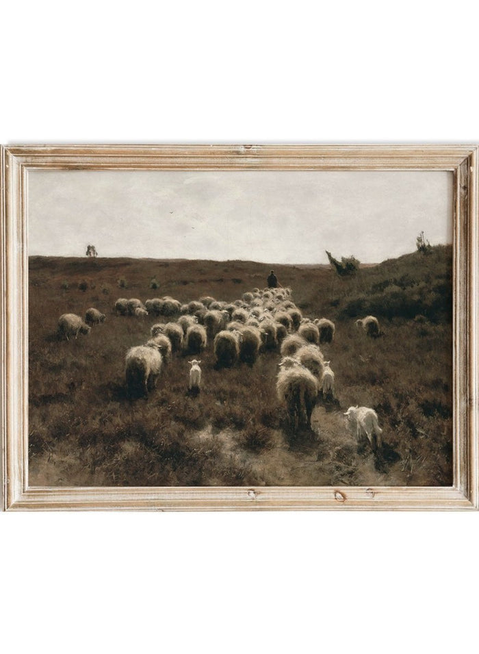 "The Return of the Flock, Laren" Art Print_Sugar & Canvas_Anton Mauve