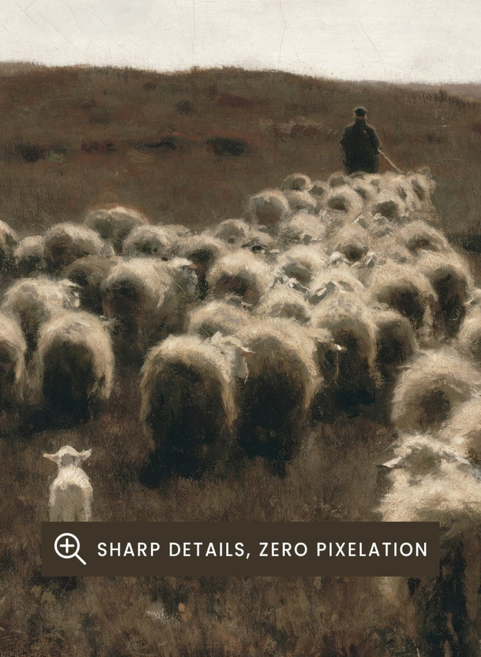 "The Return of the Flock, Laren" Art Print_Sugar & Canvas_Anton Mauve