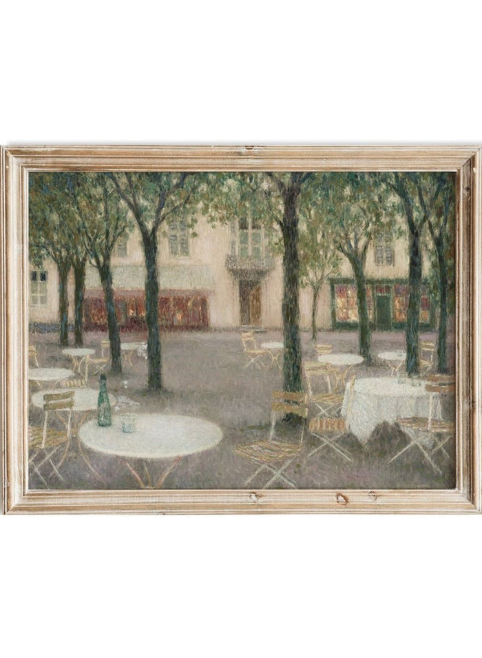 "The Square of Water Drinkers, Aix-les-Bains" Art Print_Sugar & Canvas_Henri Le Sidaner