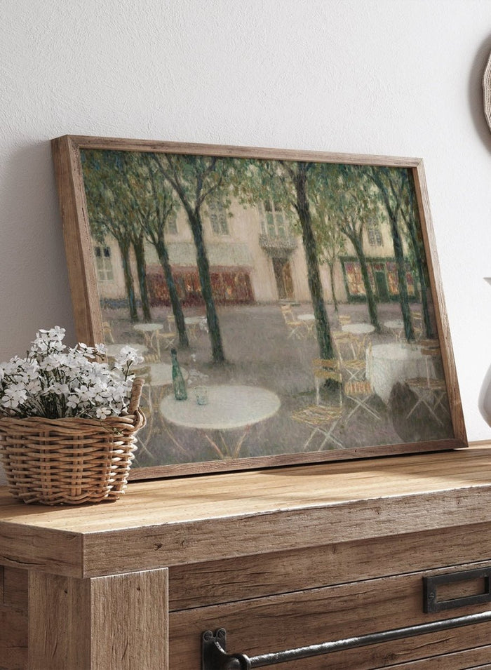 "The Square of Water Drinkers, Aix-les-Bains" Art Print_Sugar & Canvas_Henri Le Sidaner