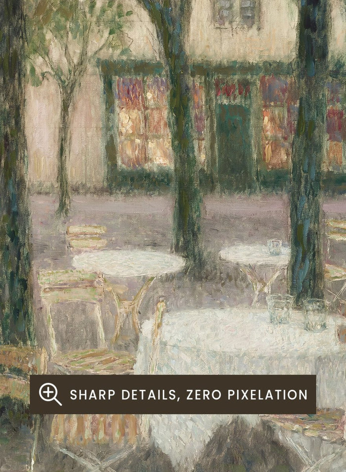 "The Square of Water Drinkers, Aix-les-Bains" Art Print_Sugar & Canvas_Henri Le Sidaner