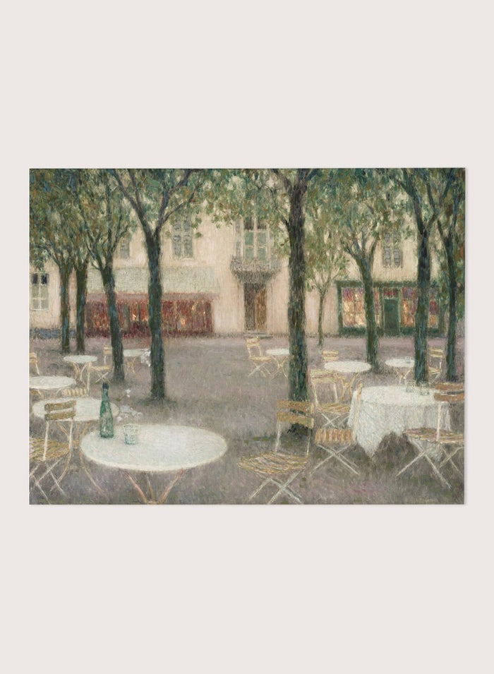 "The Square of Water Drinkers, Aix-les-Bains" Art Print_Sugar & Canvas_Henri Le Sidaner