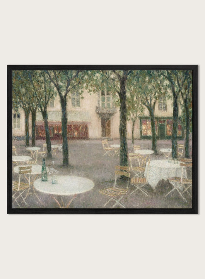 "The Square of Water Drinkers, Aix-les-Bains" Art Print_Sugar & Canvas_Henri Le Sidaner