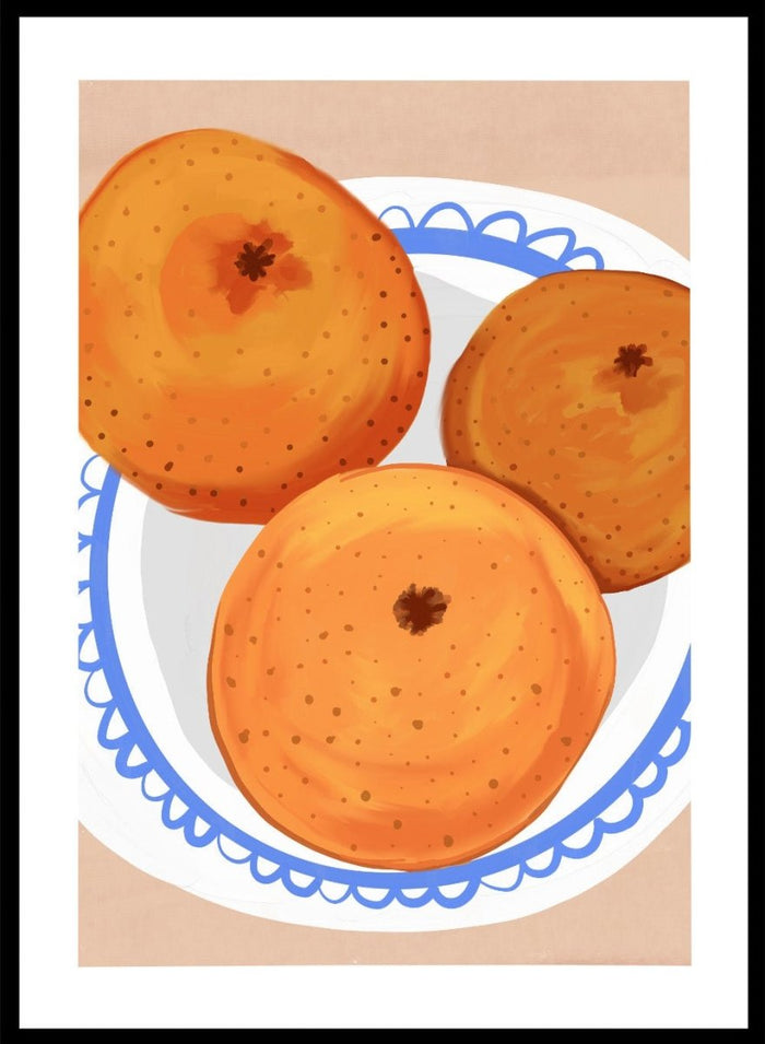 'Three Oranges' Aesthetic Art Print_Sugar & Canvas_Sugar & Canvas