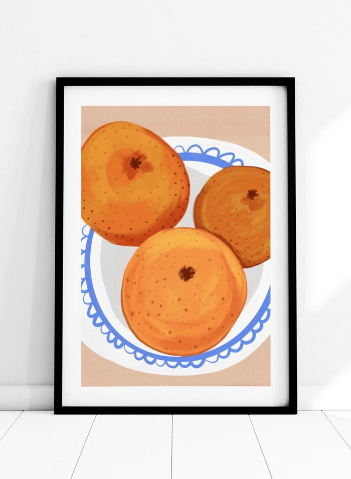 'Three Oranges' Aesthetic Art Print_Sugar & Canvas_Sugar & Canvas