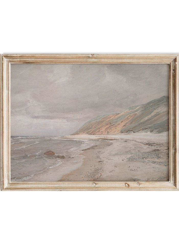 "Tisvilde Beach, Gray Weather" Art Print_Sugar & Canvas_Joakim Skovgaard