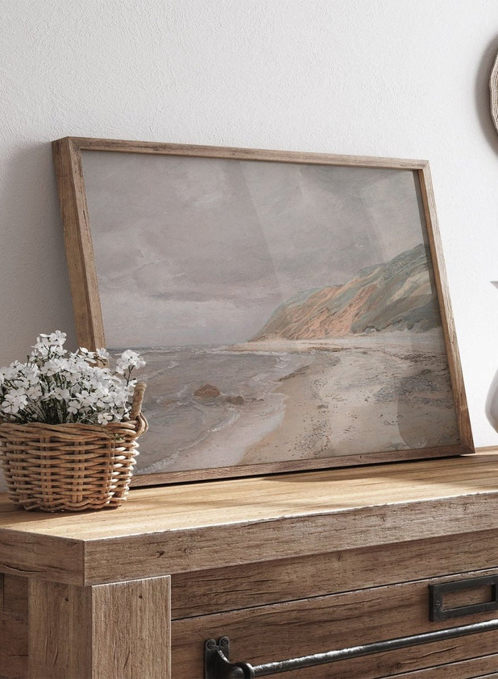 "Tisvilde Beach, Gray Weather" Art Print_Sugar & Canvas_Joakim Skovgaard