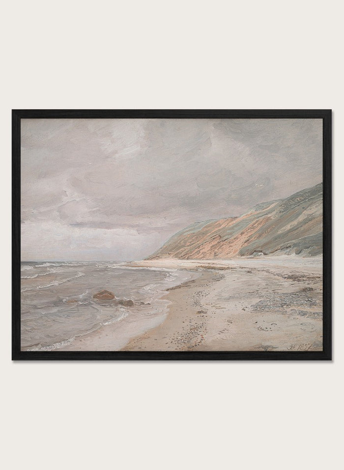 "Tisvilde Beach, Gray Weather" Art Print_Sugar & Canvas_Joakim Skovgaard