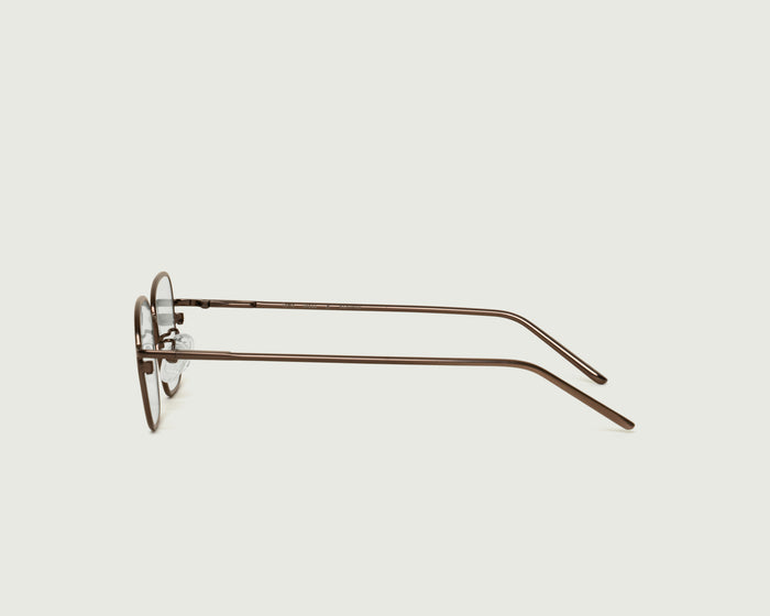 Brass::Toma Eyeglasses rectangle Brown metal side