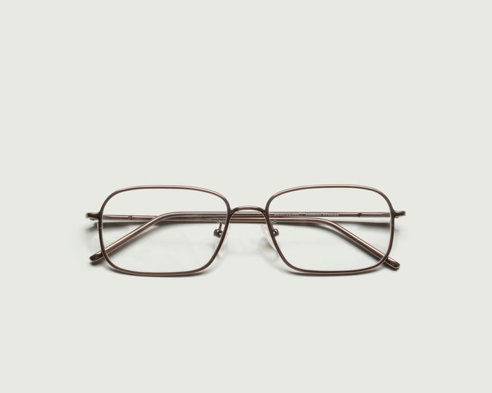 Brass::Toma Eyeglasses rectangle Brown metal top