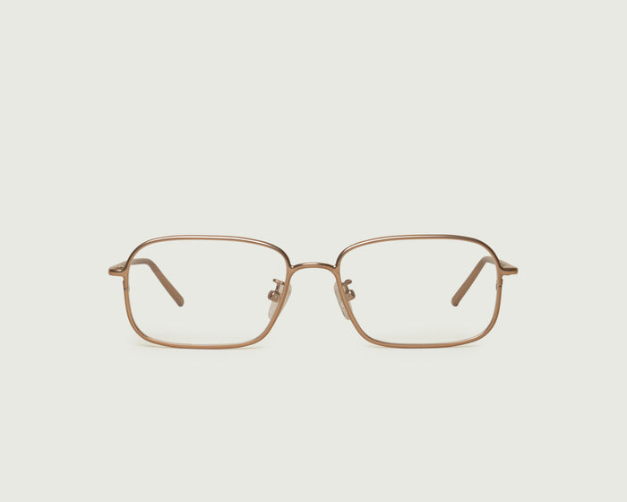Nickel::Toma Eyeglasses rectangle Brown metal front